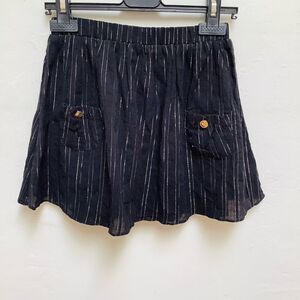 T-BAGS GIRLS SKIRT NWT 6/7 BLACK BLING